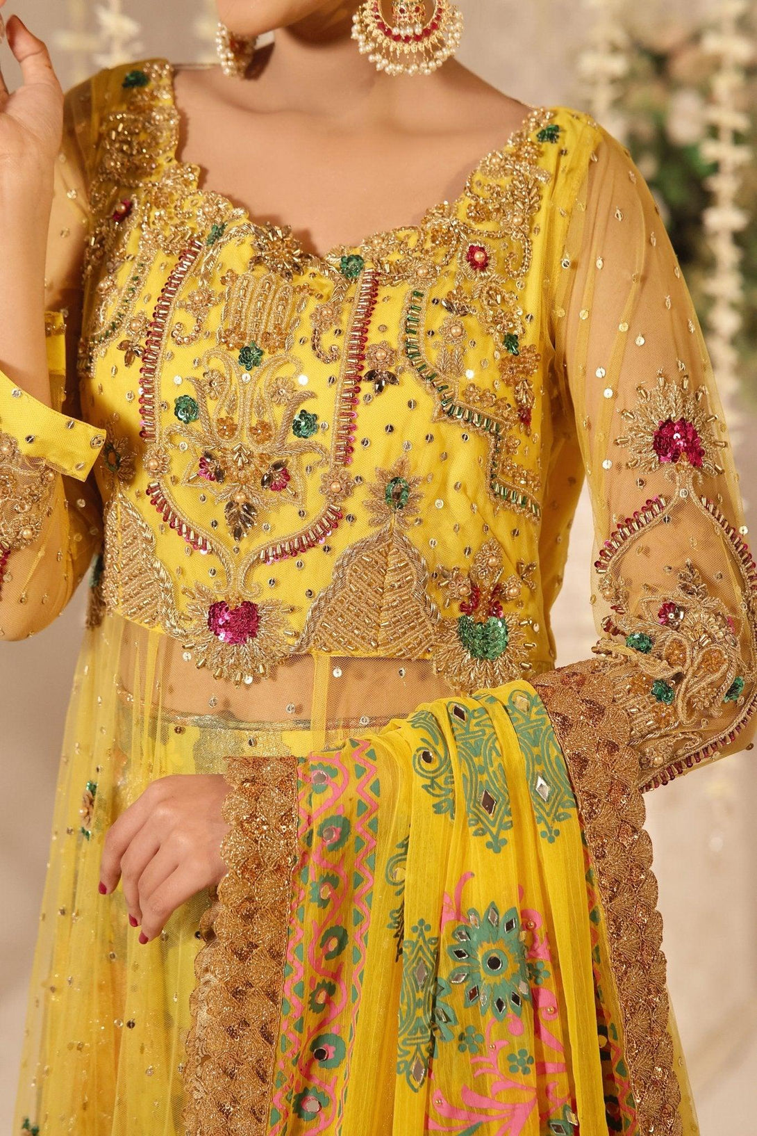 Embroidered ZB 1037 - Zeshan Bariwala